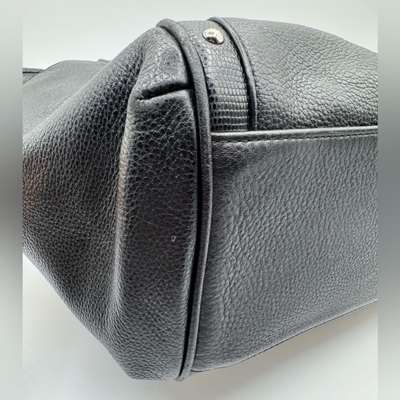 Coach Black Park Leather Carrie Tote | Good Used Condition - Picture 12 of 17